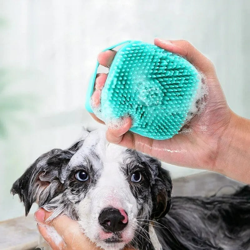 Escova de Banho de Silicone para Pets