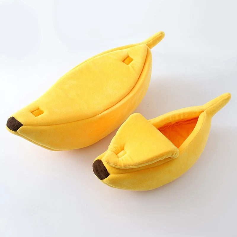 Banana Bed - Cama de Gato e Cachorro Estilo Banana